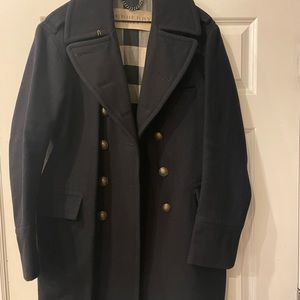 Burberry Brit Military Pea Coat, size M